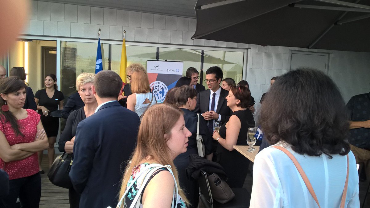 WBI_tweet's tweet photo. Ouverture Grands Rendez-vous #Québec-#Wallonie_Bxl « preuve de la profondeur relations #QcWB » selon Ministres @AldaGreoli et @R_de_Santis https://t.co/FxFQarTbT6