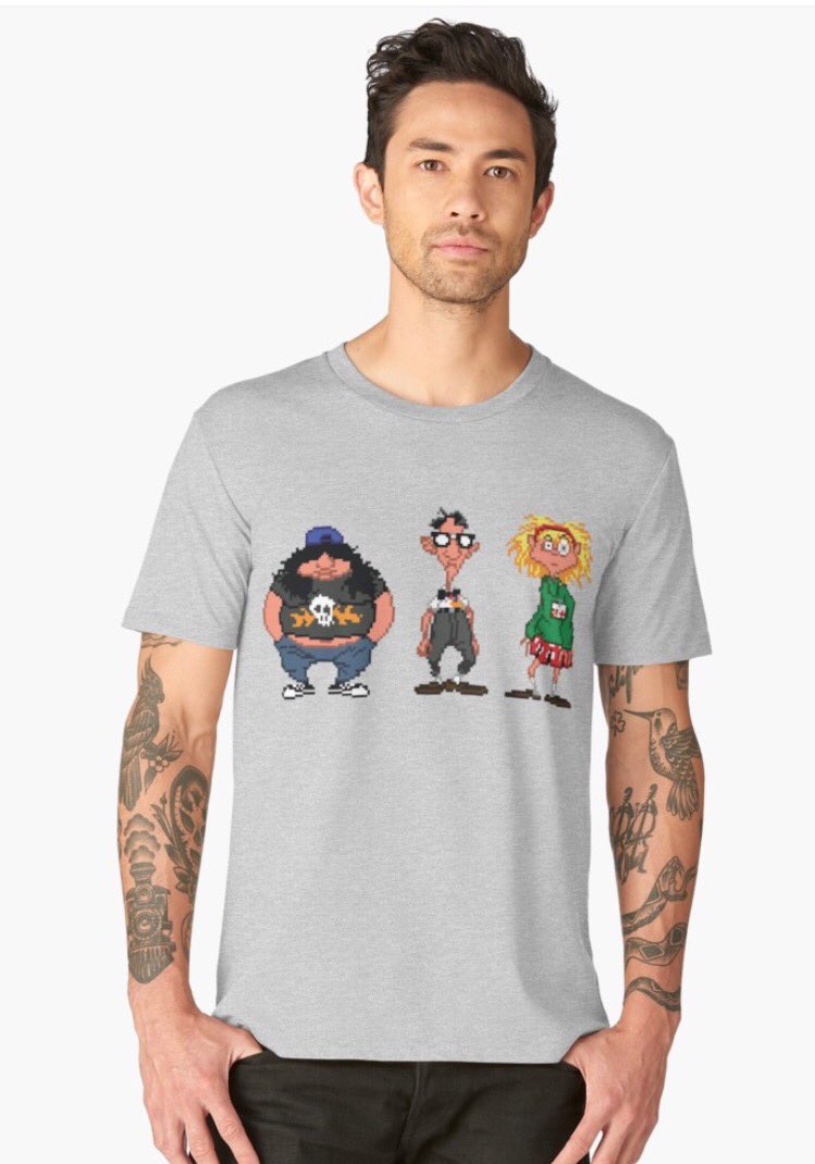 OnlyTopTen's tweet image. Get this Limited Edition - #dayofthe tentacle #retrogames #bernard #laverne #hoagie #maniacmansion tee. goo.gl/zLbaay @redbubble