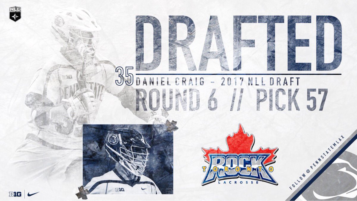PennStateMLAX's tweet photo. Daniel Craig '17 goes late to @TorontoRockLax #bricksqaud https://t.co/Pmm1jsPDRj
