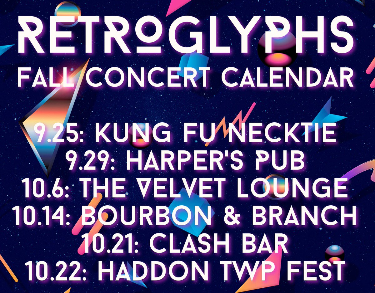 RETROGLYPHS's tweet image. So many sweet shows coming up!