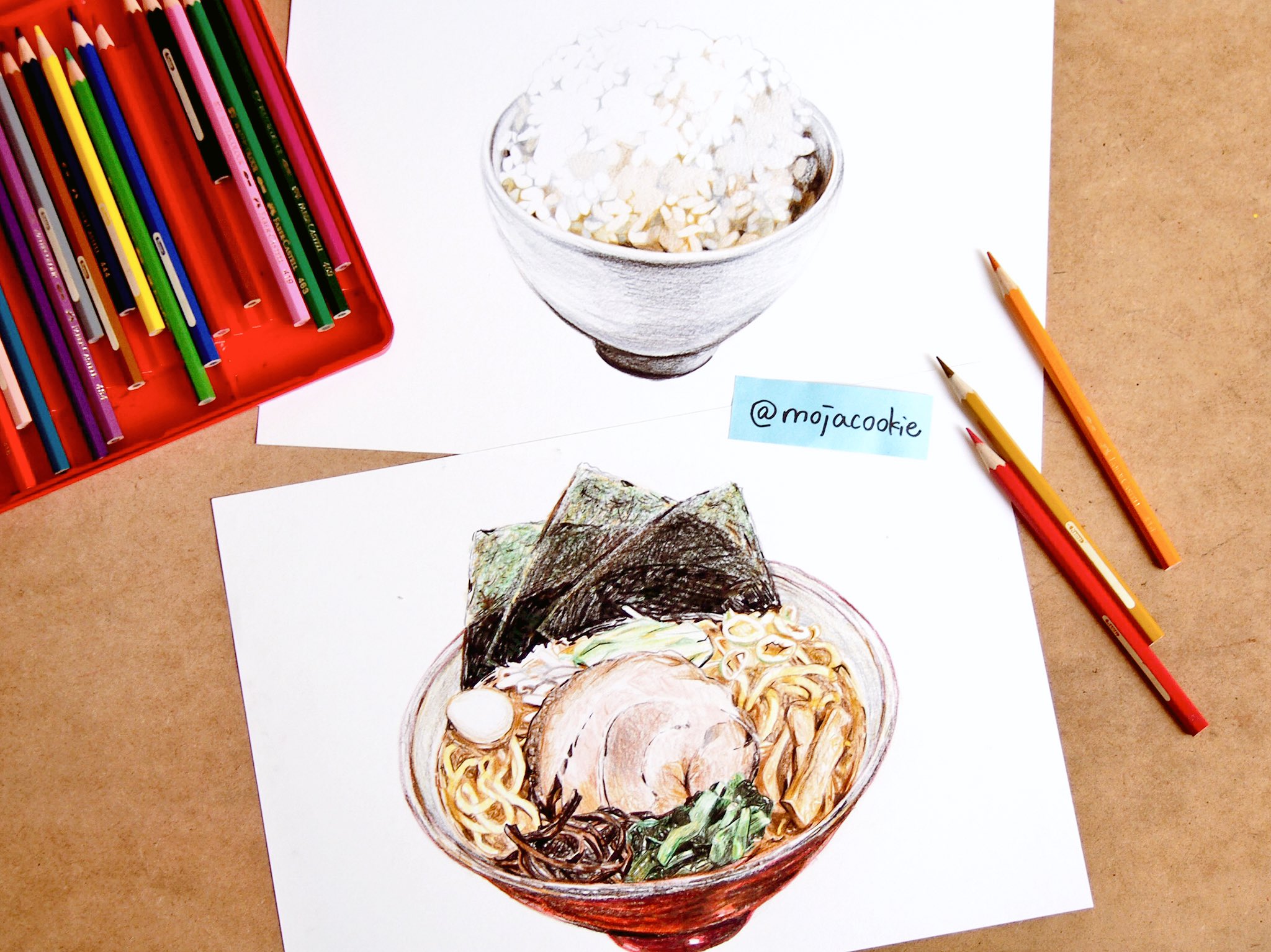 ট ইট র もじゃクッキー 個展ありがとうございました お仕事報告 ラーメン屋さんの看板イラストのご依頼を受け 描かせていただきました 宮城県松島町に今年10月14日オープンの 仙台とんこつラーメン 一番堂 さん 私が色鉛筆で描いたラーメンやご飯を