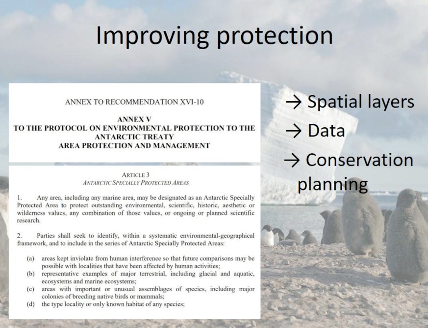 APECSOceania's tweet photo. A Terauds: we need a more systematic approach to area #protection in #Antarctica #APECS17 #MadridProtocol #Conservation #PolarWeek https://t.co/HgGhEAbwf7