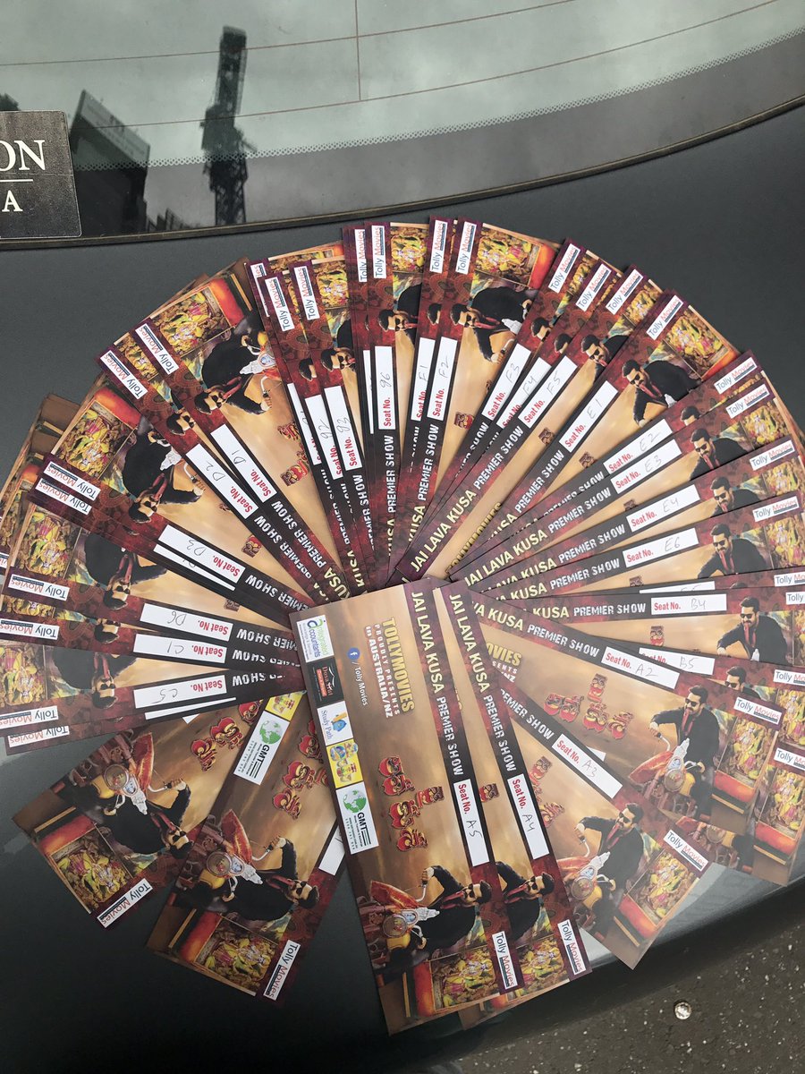 pushpakchowdary's tweet photo. JaiLavaKusa Melbourne Premiere Show Tickets๐โ๏ธ #BacklotStudios #JaiNtr @tarak9999
#JaiLavaKusaEuphoria
https://t.co/FRLS4DnAjE