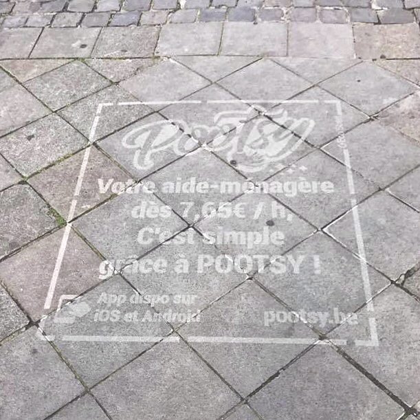 Ouvrez l'œil 👁 Pootsy a débarqué sur les trottoirs de #Bruxelles avec des #Cleantag ! Envoyez nous des photos si vous en apercevez 📸