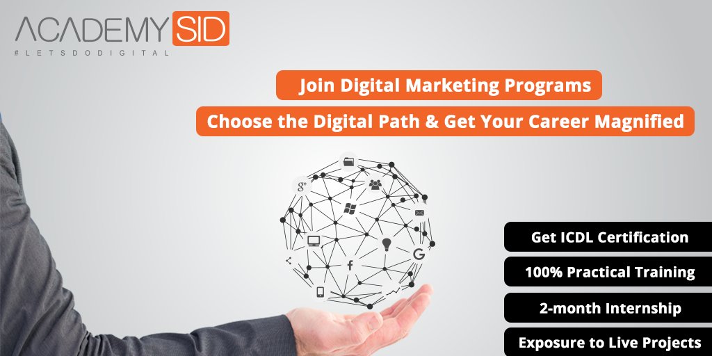 Official_ASIDM's tweet photo. Add another milestone to your career with #DigitalMarketing.Enroll now for our 10-week #DigitalMarketingProgram. Call +91-8800665511 https://t.co/SXsbFFH8zj