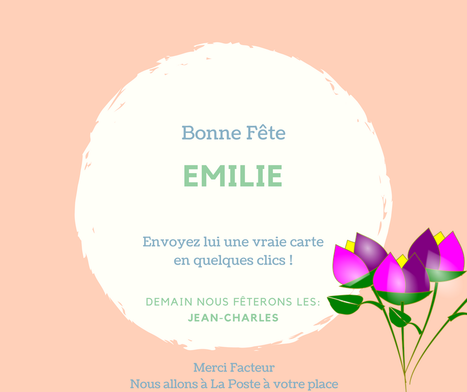 Bonne Fete Emilie Joyeux Anniversaire