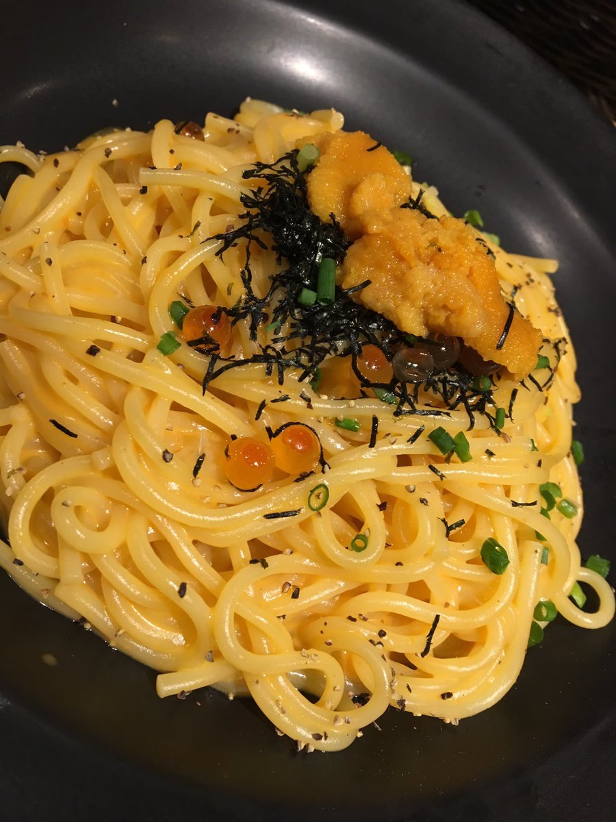 今日はうにパスタ！しっかり稼いでしっかり使う。100万稼いだら100万使う派です笑