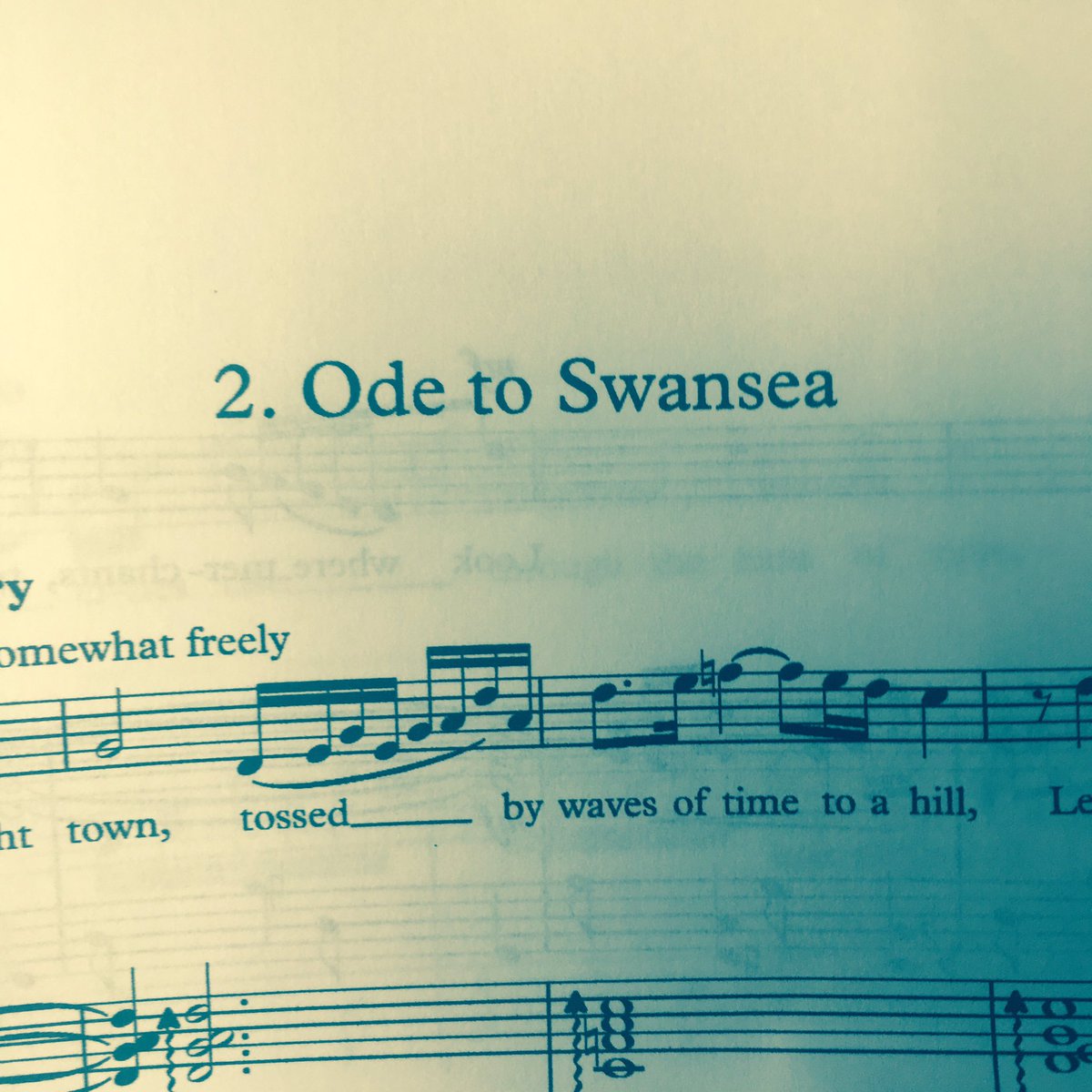 Hynod gyffrous: Caneuon newydd gan @Jefforg ar gyfer @SwanseaFestMA. Cerddi gan #Islwyn #VernonWatkins #NigelJenkins #GillianClarke.