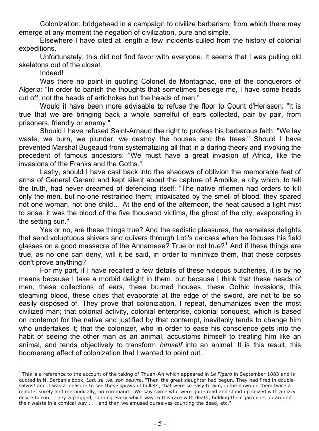 PalmTreesnGz's tweet photo. Screenshots from some important passages from #DiscourseOnColonialism #30DaysofLatinx https://t.co/WqT3G0ooLX