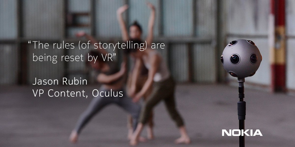 nokia's tweet photo. Some of the world’s best live #VR productions have a common ingredient – they utilize @NokiaVR #OZO. https://t.co/YO71nMtil5 #IBC2017 https://t.co/QvcBUpcbyK
