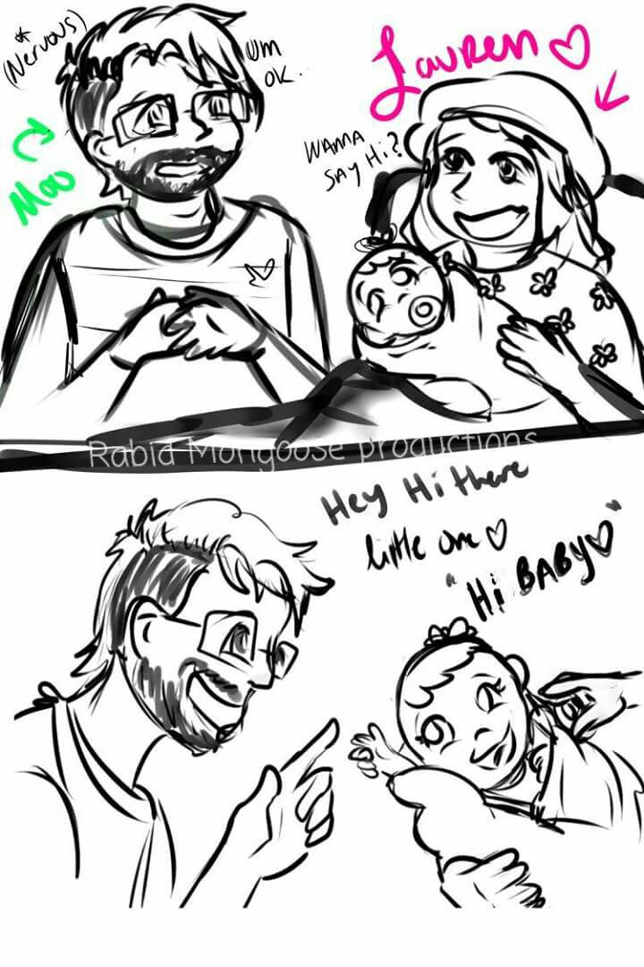 plushiewizard's tweet photo. @MooSnuckel I drew a comic for you and Lauren in celebration of your new baby girl. Hope all is well. #babymoo #princessmoo #moosnuckle 🐻 https://t.co/2sM6toXWhI