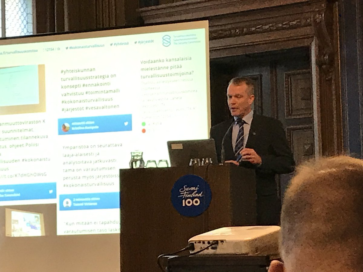 Turvkomitean pääsiht Vesa Valtonen; järjestöillä merkittävä rooli #kokonaisturvallisuus