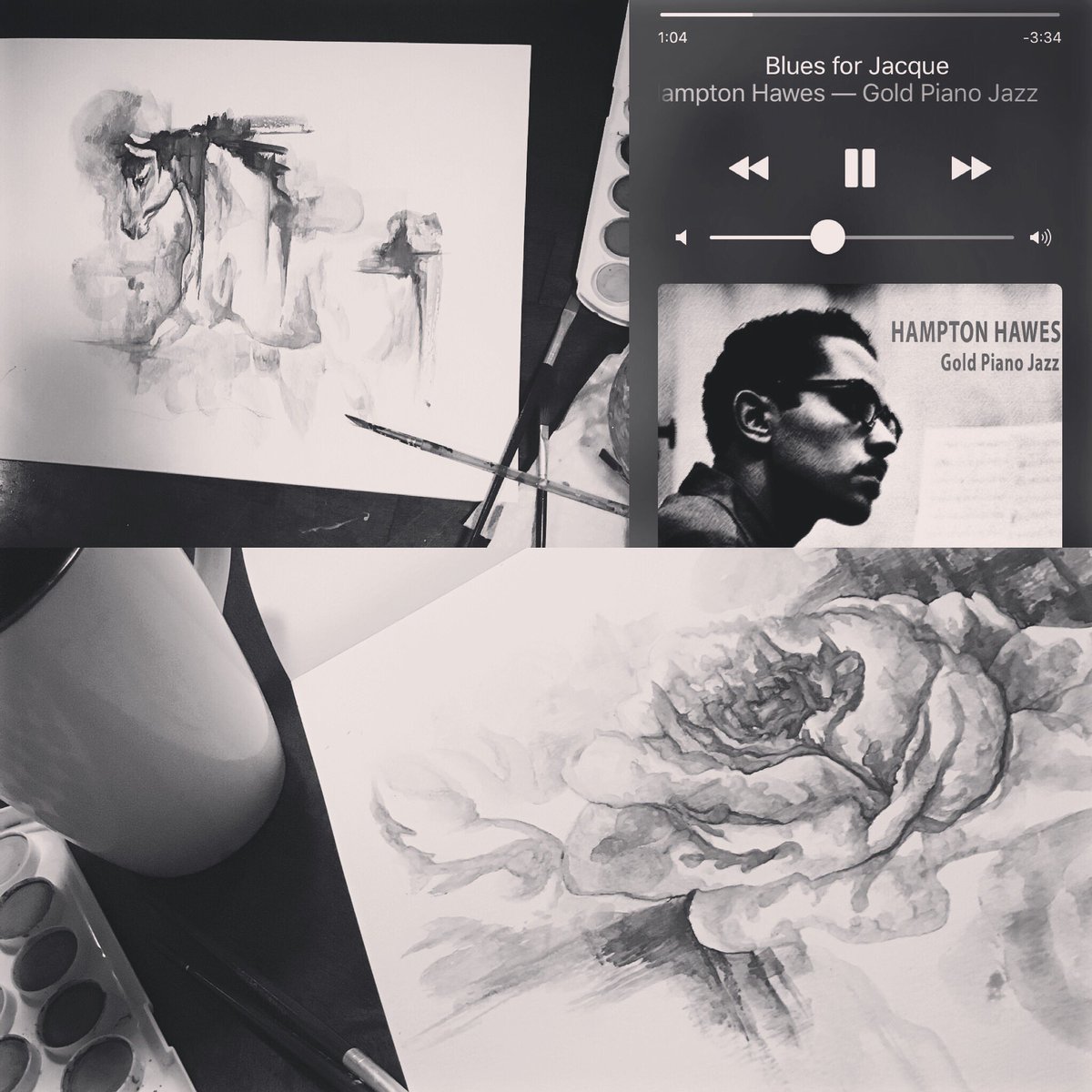 LaurenDaae's tweet photo. Came across this awesome piano jazz album... creative tunes for creative times 🎶 #hamptonhawes #pianojazz #creativetunes #paintingmusic https://t.co/M3rWQS8Bsn
