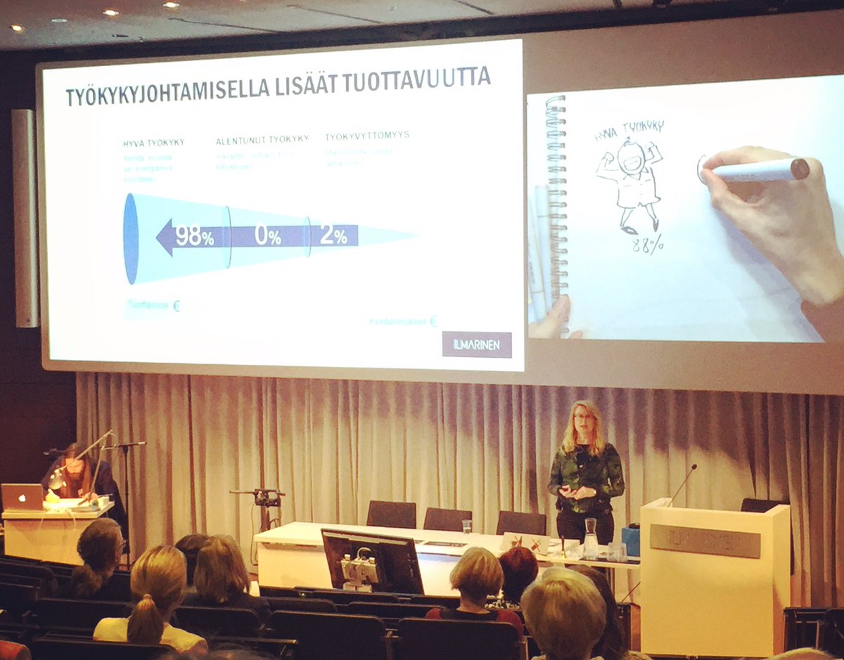 Ilmarisen #Työkykymestari-valmennus jatkuu. Tänään pureudutaan hyvään työkykyjohtamiseen. Mukana myös <a href="/Tussitaikurit/">Tussitaikurit</a> taitavasti kuvittamassa