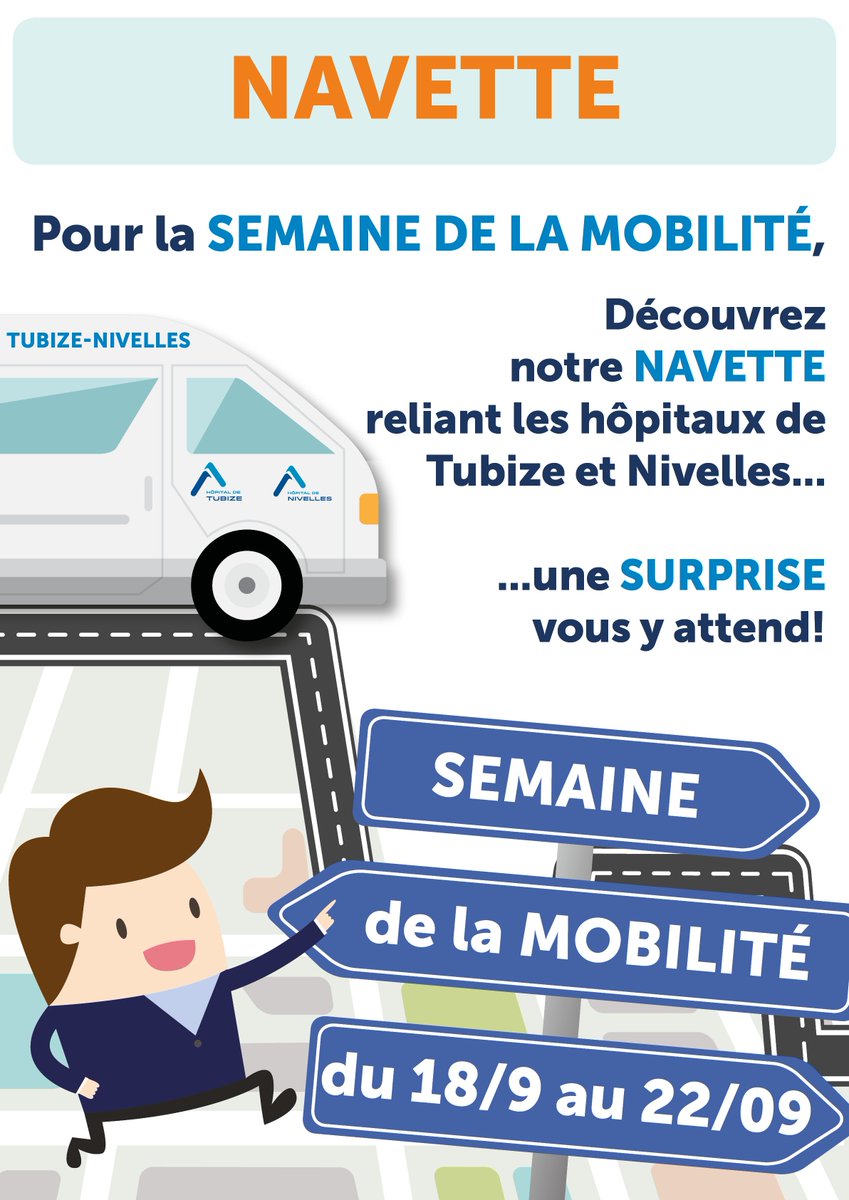 Pour la semaine de la mobilité, découvrez notre navette reliant les hôpitaux de Tubize et Nivelles...une surprise vous y attend!