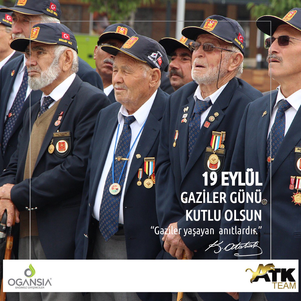 atknetworkteam's tweet photo. "Gaziler yaşayan anıtlardır"
19 Eylül Gaziler Günü Kutlu Olsun
#19eylül #gazilergünü #minnettarız #vatan #gazimustafakemal #atkteam #türkiye https://t.co/zQyw3rjJxl