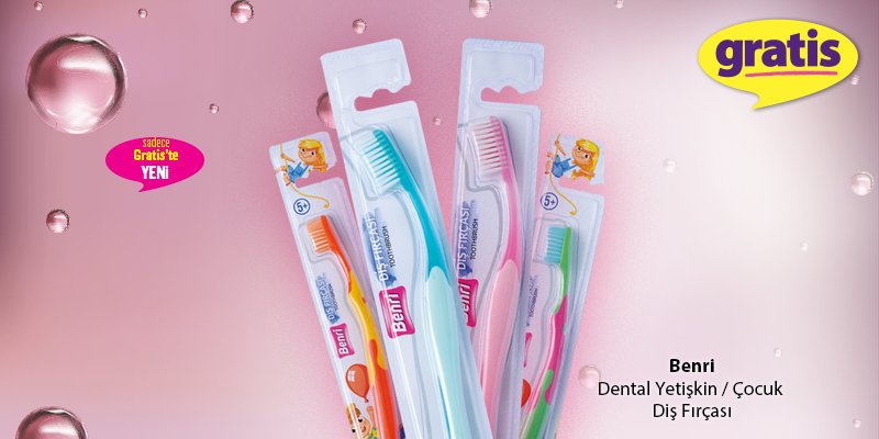 GratisTr's tweet photo. Ferah ve beyaz dişlere kavuşmada en büyük yardımcınız yeni #Benri dental diş fırçası tanışman için şimdi mağazalarımızda sizleri bekliyor! https://t.co/r29cbBgW7O