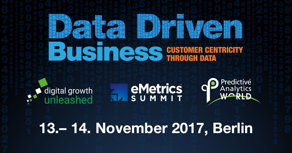 Über 60 Vorträge zu Data / Analytics &amp; Co. auf der #DDB in Berlin. Mit dem Rabatt-Code OMPDDB spart ihr 15% datadrivenbusiness.de