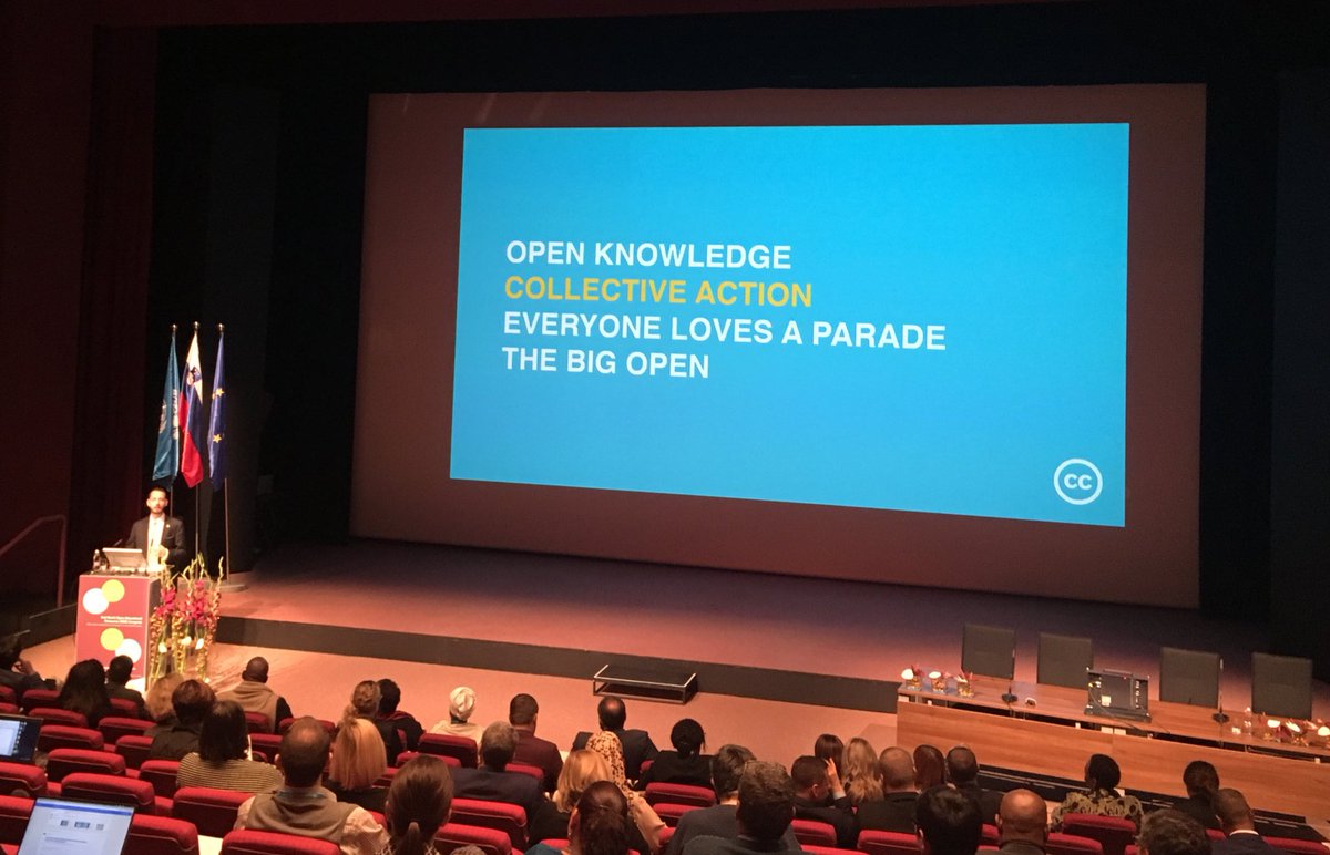 Janna_WMDE's tweet photo. Heute startet der #OERcongress mit @creativecommons CEO Ryan Merkley zu #OpenKnowlege, #CollectiveAction &amp; everyone loves a parade #CCO #OER https://t.co/iF8QDYFEGv