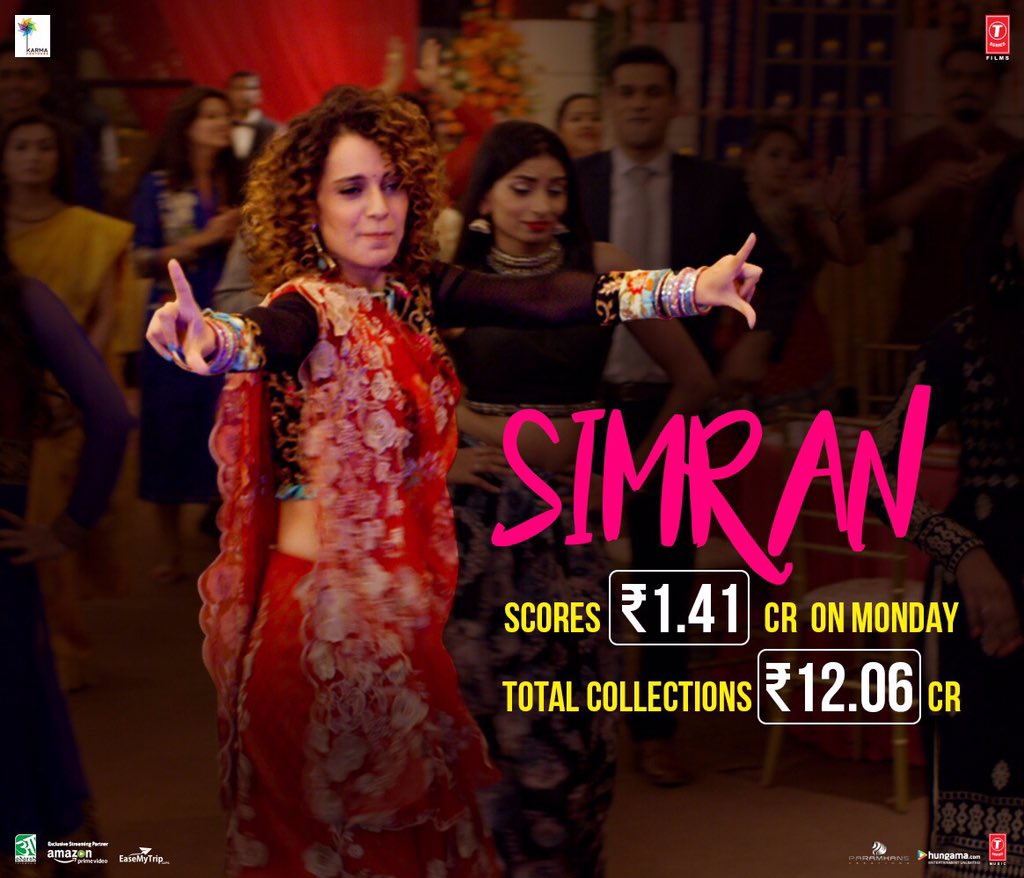 #Simran is marching ahead &amp; there's no stopping. Catch it in a theater near you. Book here : bit.ly/Simran_BookTix…