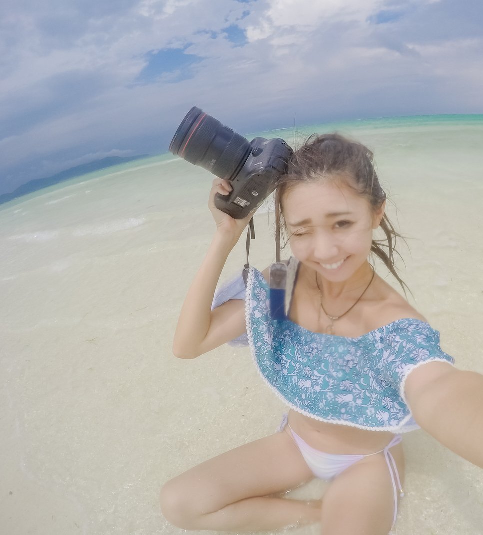 鈴木サラサ しばらく沖縄 台風明けの はての浜 子供の頃から何度も来ている 久米島 大好きです 沖縄 沖縄移住 旅写真