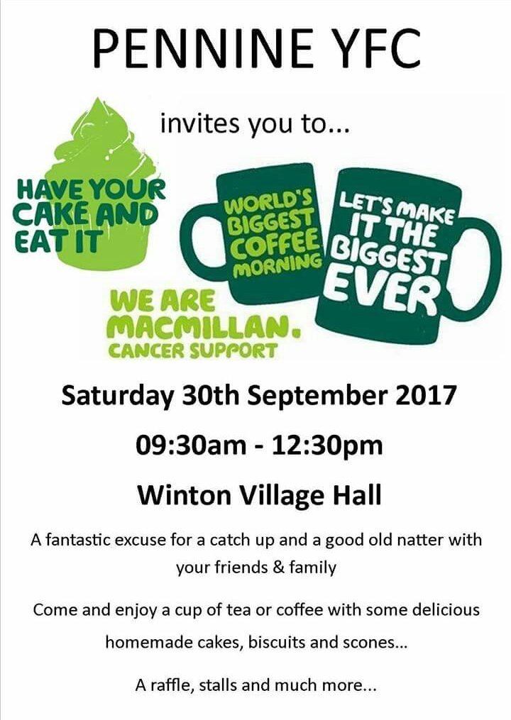 Come along to support a fantastic charity! #MacmillanCancerSupport #CoffeeMorning