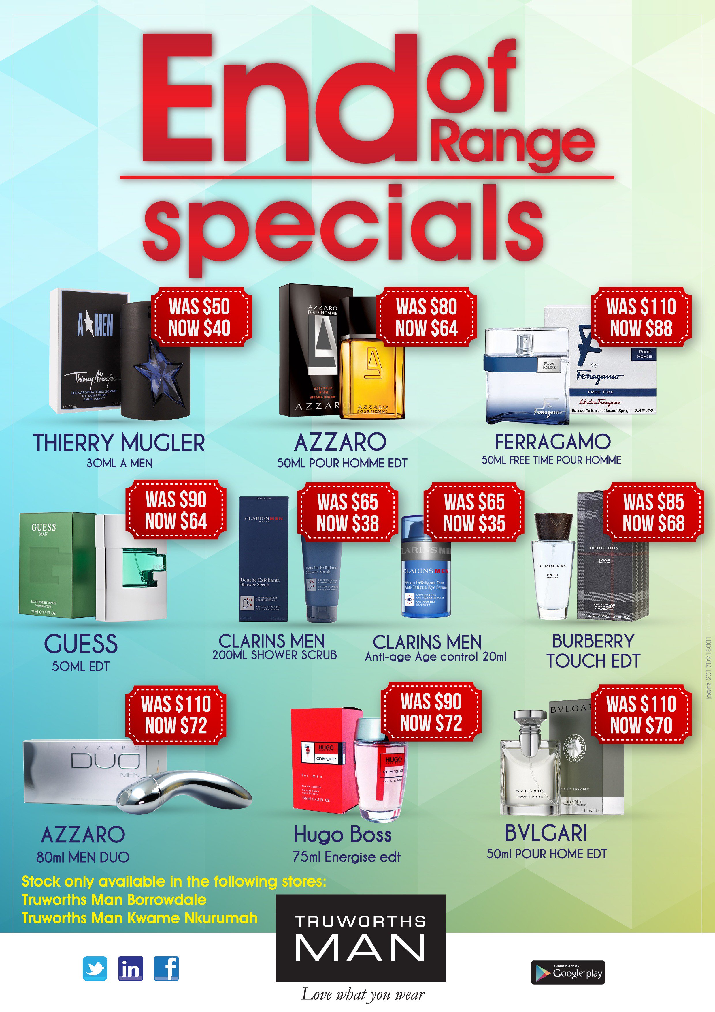 Truworths perfume sale