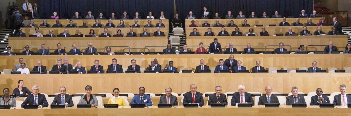 MAERomania's tweet photo. FM #Melescanu attended the High Level Event on the #UN Reform, chaired by @POTUS  #Globalchallenges require #Globalsolutions #UNGA https://t.co/leAuIyi6Xz