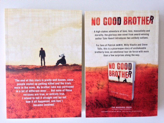 BoroughPress's tweet photo. Drum roll 🥁 Seriously good-looking proofs have arrived of #TylerKeevil's awesome new novel, #NoGoodBrother, out in Feb 18!! #exciting 📚 https://t.co/p8eMNOTVmB