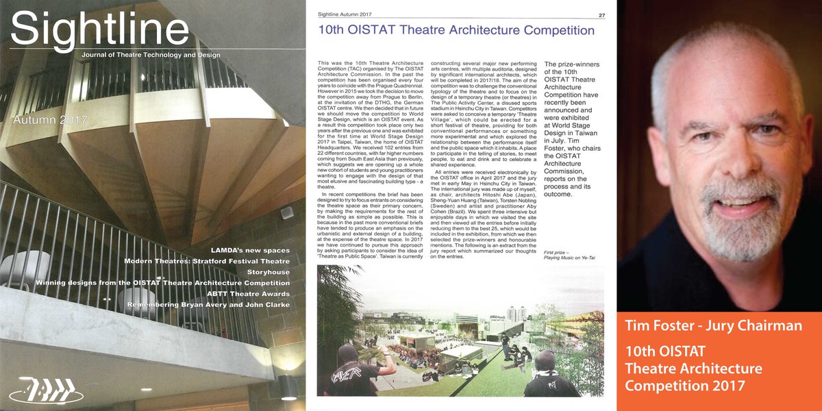 FosterWilsonArc's tweet image. Great coverage of @OISTAT #theatrearchitecturecompetition by Tim Foster @theabtt Sightline magazine