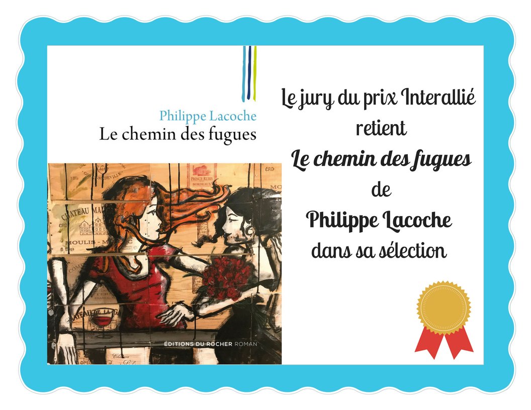 EdduRocher1's tweet photo. 📘"Le chemin des fugues" des @EdduRocher1 de
@PhilippeLacoche est en sélection pour le prix Interallié 2017 ! 👏 #interallié #prix2017 #Roman https://t.co/qUVzFrlFwS