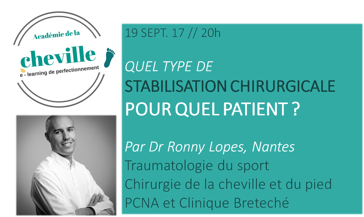 myolux's tweet photo. CE SOIR 20h e-learning par Dr Ronny LOPES @UnivEsante @ChirurgiePied @Chirurgie_Ortho @NantesChirurgie INFOS > https://t.co/291XcqXPt0 https://t.co/ZKiULzy3Np