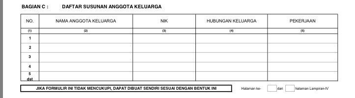 Tanggungan Keluarga In English