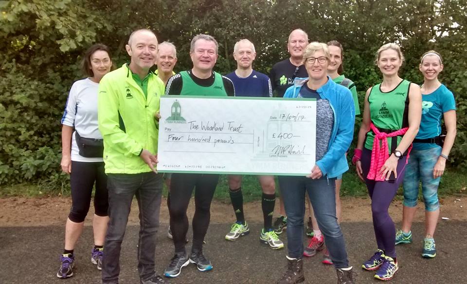 Handing over our donation of £400 to Jo from Friends of Spud Wood on behalf of <a href="/WoodlandTrust/">WoodlandTrust</a>