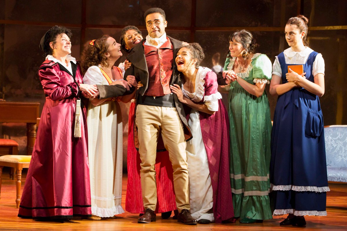 NottmPlayhouse's tweet photo. The Bennets are VERY excited. Why? Because it's PRESS NIGHT of course! Break a leg to the #PrideAndPrej company. Jane Austen would be proud! https://t.co/JijJ5RB91O