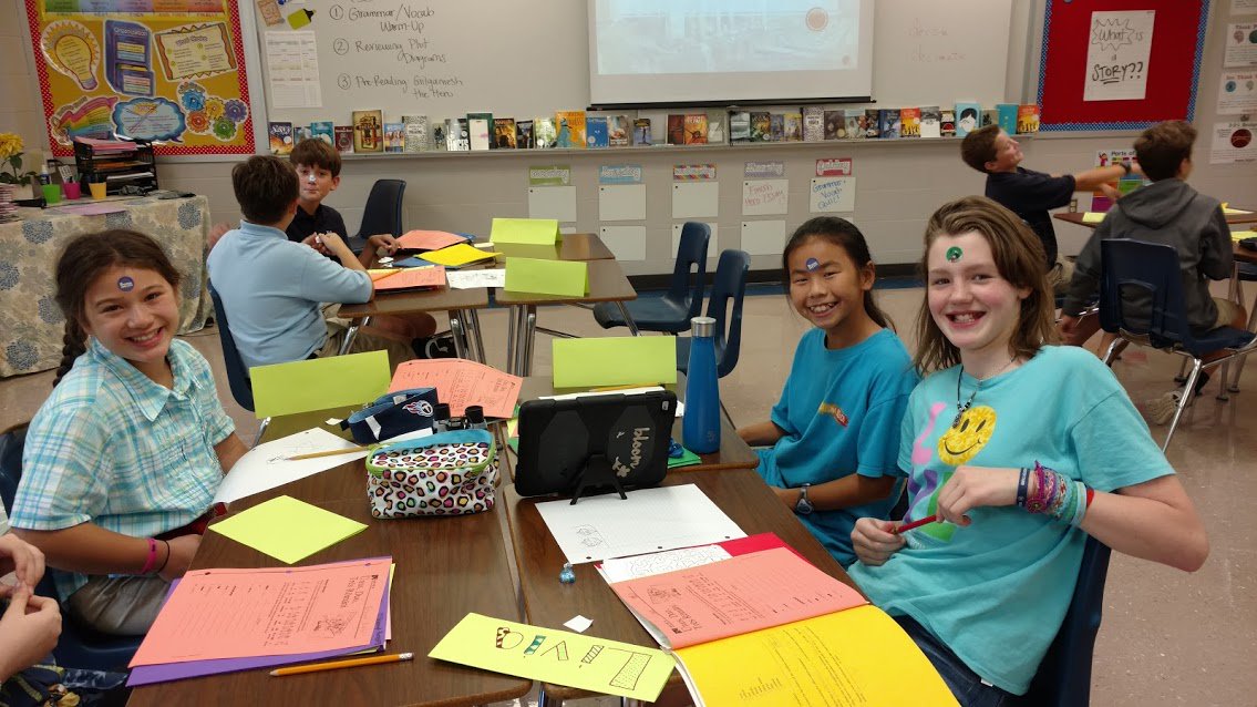 FRAclassics's tweet photo. Colors, numbers, and Latin stickers in 6th grade Latin! https://t.co/IP8KGxs7h1
