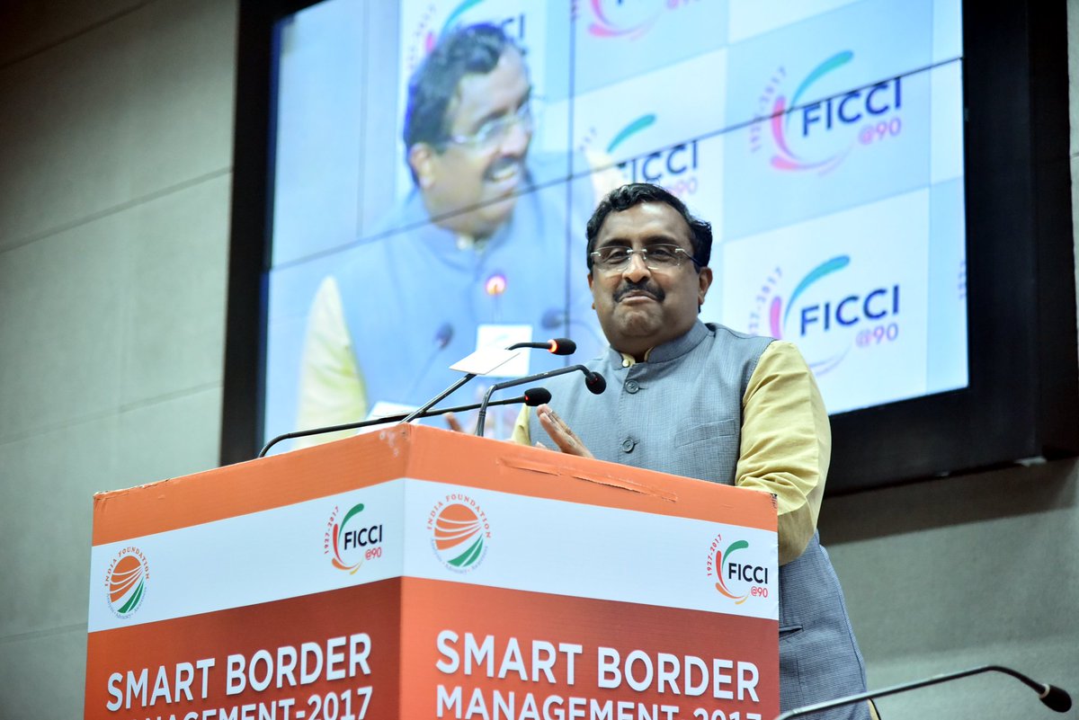 indfoundation's tweet photo. Glimpses from Valedictory Session of #SmartBorderManagement Conference which was addressed by Sh @rammadhavbjp, Director, India Foundation https://t.co/lGa4tSlFVI