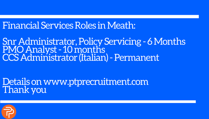 PTPRecruitment's tweet photo. #financialservices #meath #jobs #jobfairy https://t.co/8kcl6IuFpI