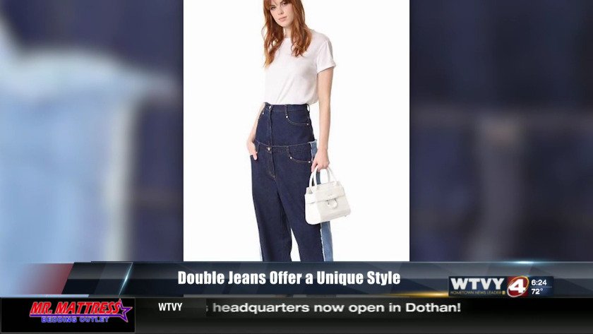 WTVYNews4's tweet photo. The newest item in fashion is #doublejeans ! >> https://t.co/qFJUGviScQ

Would you wear a pair? https://t.co/dZs834UPTn