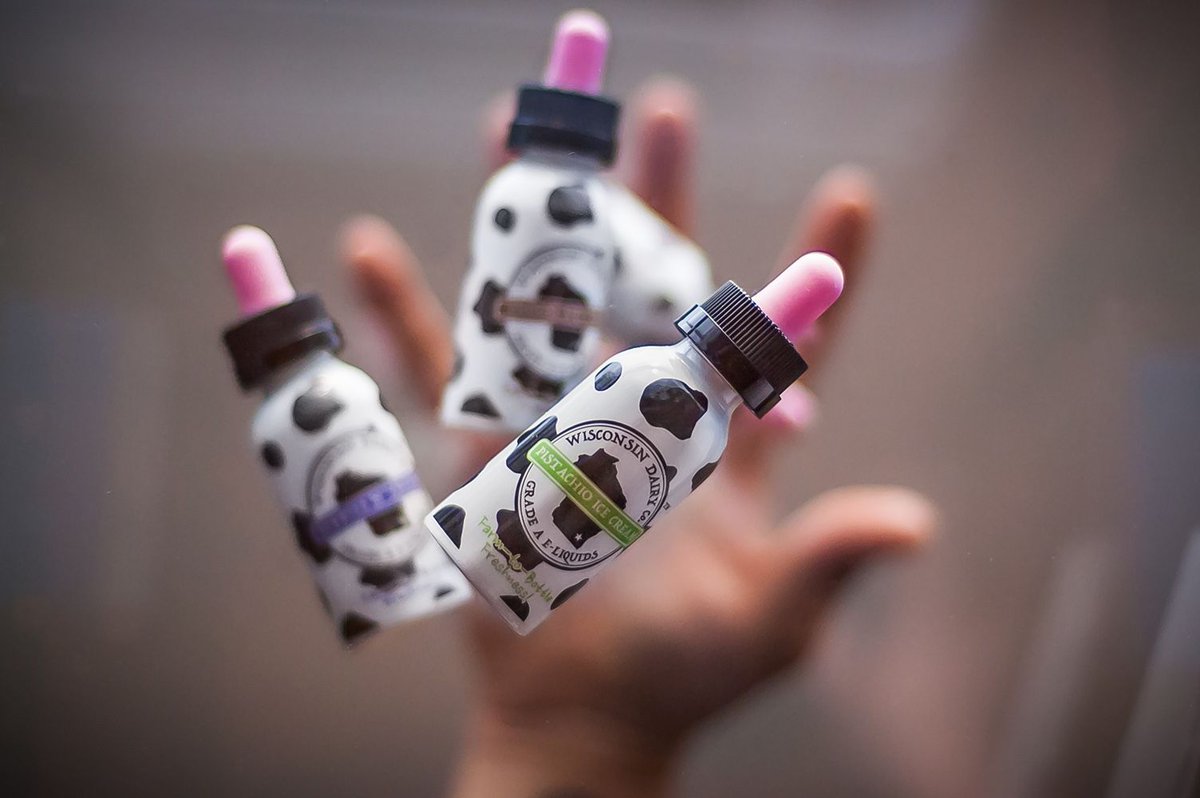 vapeJCVC's tweet photo. Classic dairy treats in a max VG vape. Order them all at https://t.co/zwZjAMKYyR #vapejcvc #wisconsindairyco #wiscodairyco #vapeon #maxvg https://t.co/Z2Vg3ZOmE2