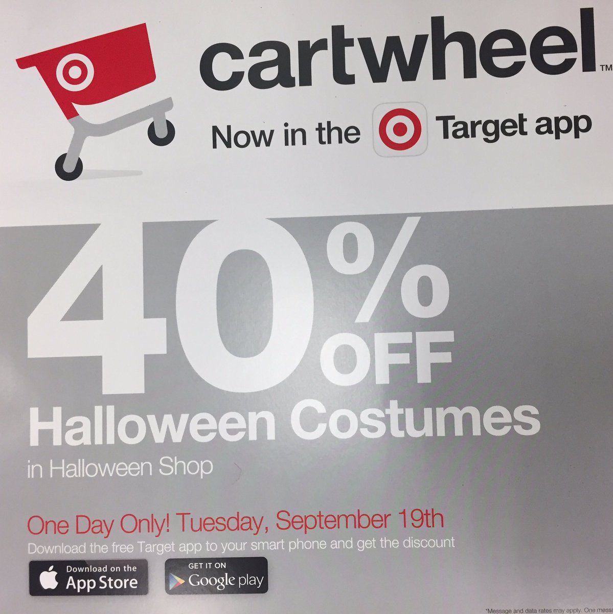 Mia__Moreno's tweet photo. Today Only at Target: 40% off Halloween costumes and select Trick-or-Treat candy! #holaLaredo @dgarciay55 @misael_najerab @AaronMRamirez80 https://t.co/JpwQN97QF4