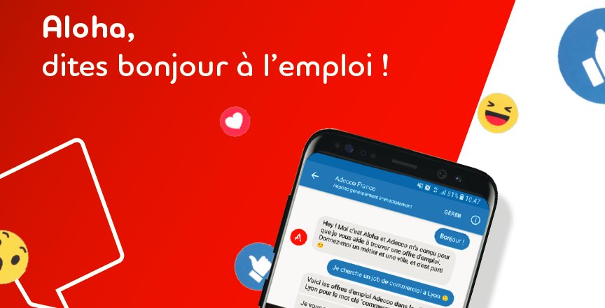 📱 Le saviez-vous ? Avec Aloha, vous pouvez rechercher une offre d'emploi directement dans Facebook : m.me/adecco.france #chatbots