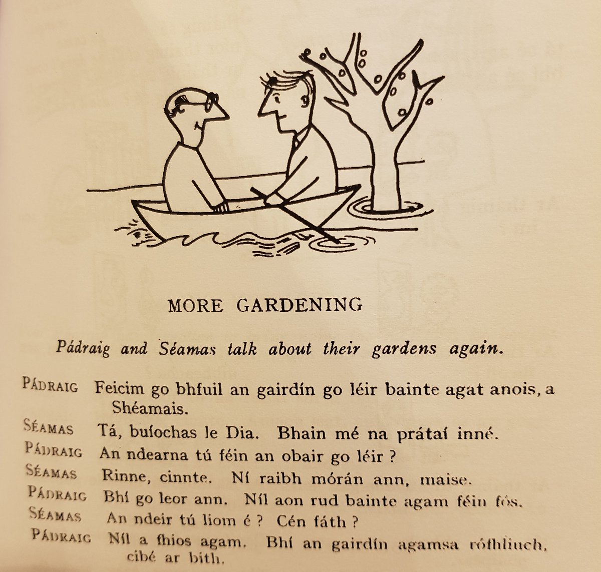 theirishfor's tweet photo. Sure. "Gardening". Let's go on a romantic boat ride and talk about gardening. Again. https://t.co/PxUSccWmLR