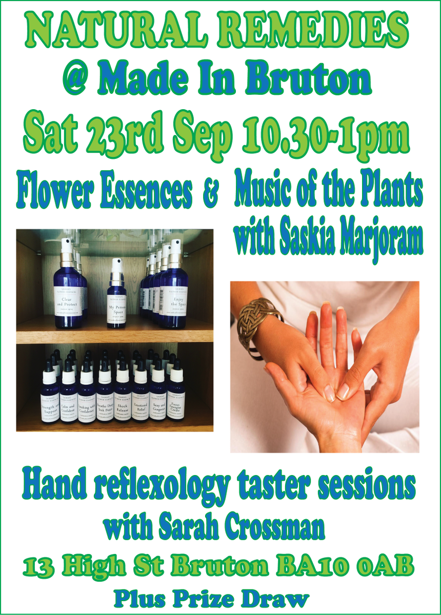 madeinbruton's tweet photo. This Saturday 23rd Sep @madeinbruton Plus free Prize Draw - Prizes inc Room Spray from Saskia and Reflexology session from Sarah :) https://t.co/nFTHhITCJh
