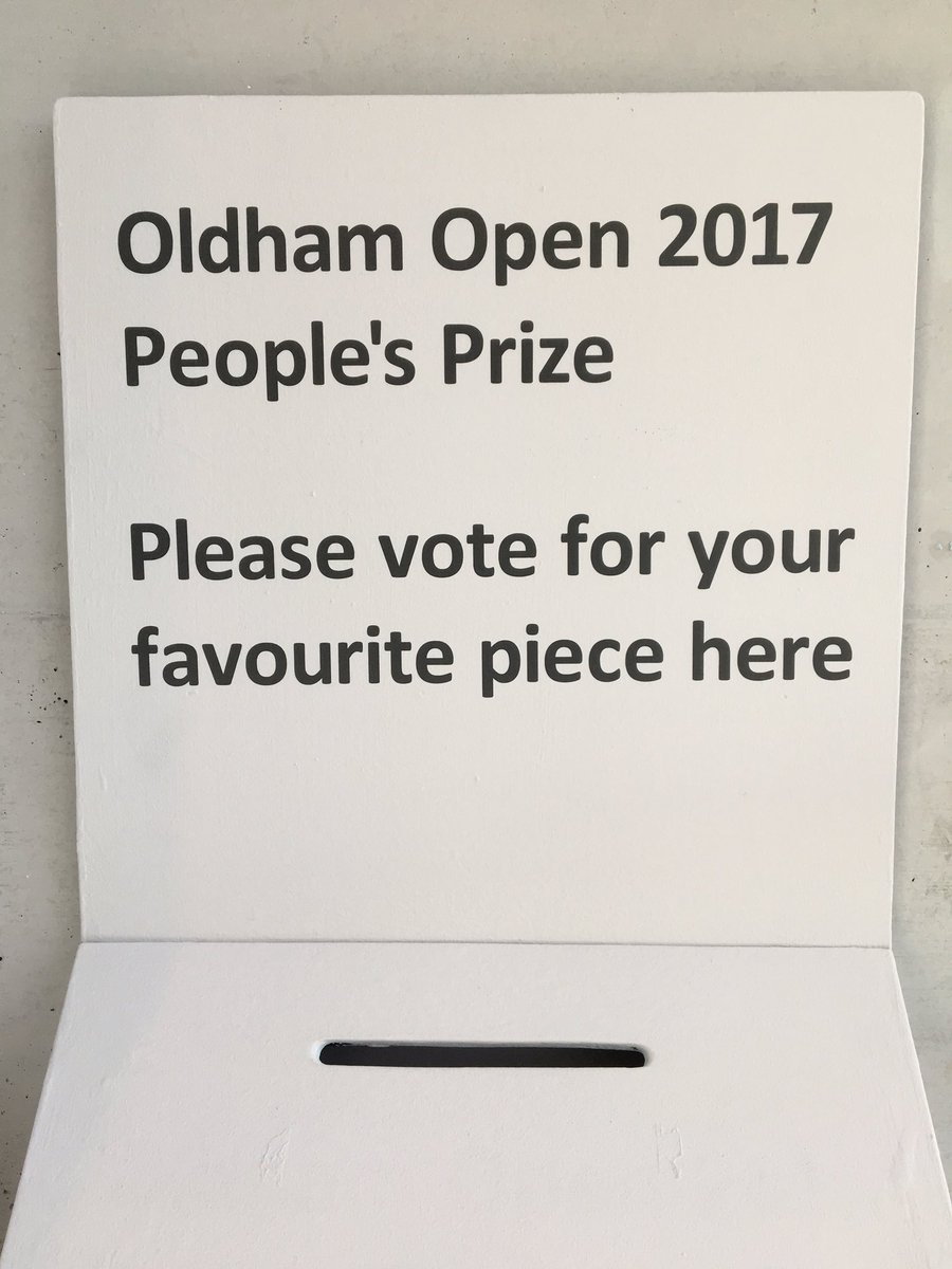 We're running the People's Prize again in this yr's Oldham Open. The show opens to the public on Fri - vote any time after that til it ends.