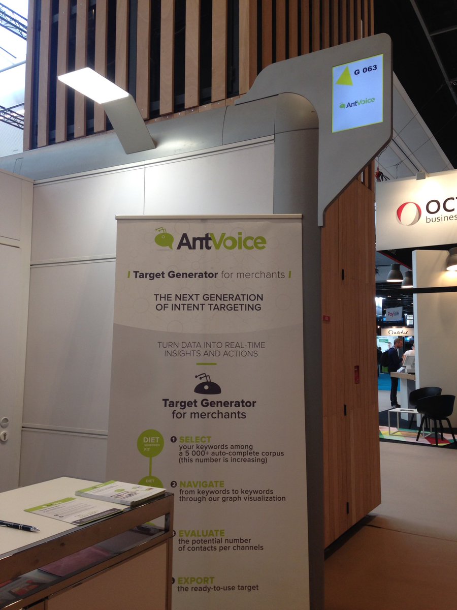 VirginieMillet_'s tweet photo. #Antvoice : une solution d'acquisition clients très innovante #PredictiveAdvertising #ParisRetailWeek https://t.co/KLFp6Ws37f