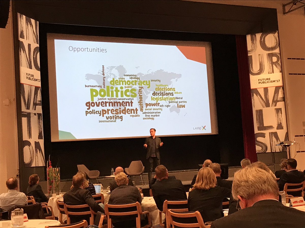 "Robots can make news in any area" Jakob Benediktzon  #tfop17