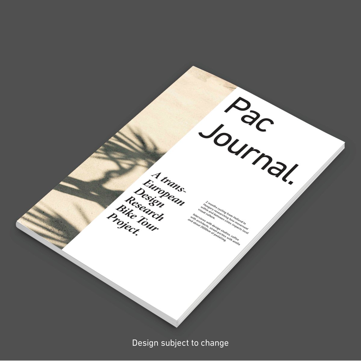 Releasing soon - My cycle tour research trip in a publication, details at pacjournal.eu