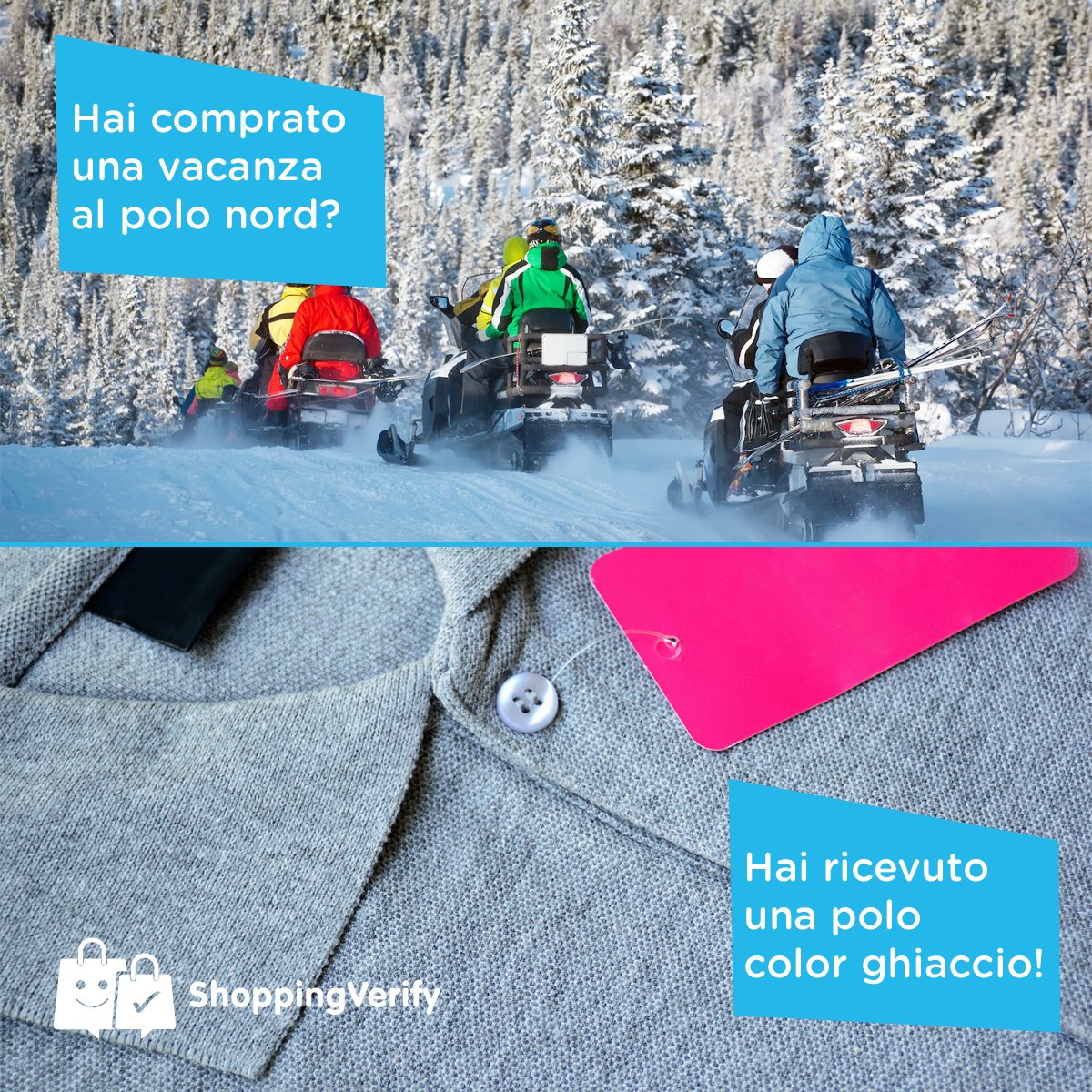 Se di freddo c’è solo il colore della polo che hai ricevuto per sbaglio, la prossima volta fai acquisti sicuri. it.shoppingverify.com