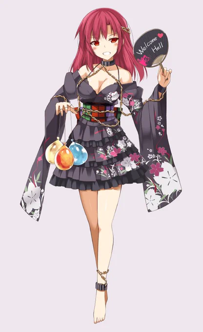 スマホ向けゲーム『東方異想穴』で、ヘカーティア(浴衣Ver)の立ち絵を描かせて頂きました🎆宜しくどうぞ! 